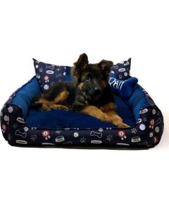 GO GIFT Dog and cat bed L - navy blue  - 90x75x16 cm