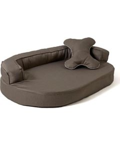 GO GIFT Oval sofa - pet bed brown - 100 x 65 x 10 cm