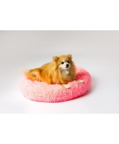 GO GIFT Shaggy pink L - pet bed - 66 x 66 x 10 cm