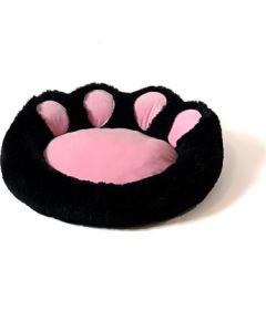 GO GIFT Dog and cat bed XL - black-pink - 75x75 cm