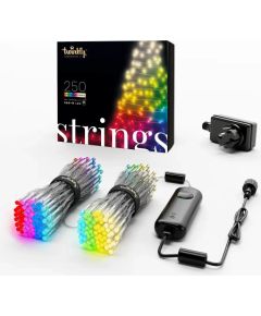 Twinkly Strings – 250 RGB+W Ciąg świetlny, przezroczysty przewód, typ wtyczki F