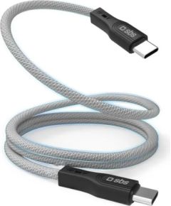 Cable SBS Magnetic USB-C/USB-C, 60W, 1m, Gray