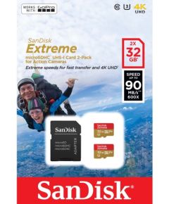 SanDisk memory card microSDHC 32GB Extreme Action 2pcs