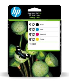 HP 912 CMYK Cartridge 4-Pack / 6ZC74AE#301