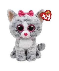 Meteor Maskotka Beanie Boos KIKI, szary kot 24 cm (8421370757)