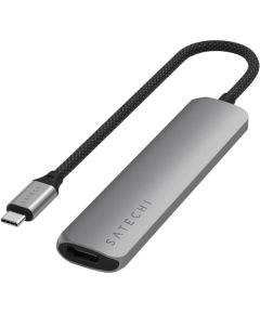 SATECHI 6-in-1 USB-C Slim Multiport Adapter (Space Grey)