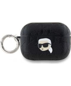 Karl Lagerfeld -  Karl Lagerfeld PU Embossed Karl Head Case for AirPods Pro 2 Black