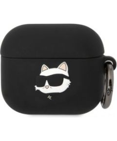 Karl Lagerfeld -  Karl Lagerfeld 3D Logo NFT Choupette Head Silicone Case for AirPods 3 Black