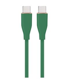 Kabelis Gembird Premium silicon USB Type-C Male - USB Type-C Male 1.5m Green