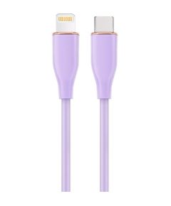 Kabelis Gembird Premium silicon 8-pin Male - USB Type-C Male 1.5m Violet