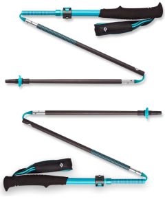 Black Diamond Womens Distance Carbon FLZ Trekking poles, fitness equipment (turquoise, 1 pair, 95-110 cm)