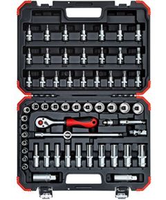 Gedore Red Socket set 3/8 ", 59 pieces (red / black, with Shift-gun, SW 6mm - 24mm)