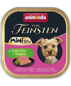 ANIMONDA Vom Feinsten Adult Mini Beef, duck and oregano - wet dog food - 100g