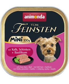 ANIMONDA Vom Feinsten Adult Mini Veal, ham and basil - wet dog food - 100g