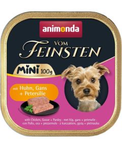 ANIMONDA Vom Feinsten Adult Mini Chicken, goose and parsley - wet dog food - 100g