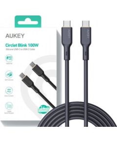 AUKEY CB-SCC101 USB-C Type-C Power Delivery PD 100W 5A 1m Silikon Black