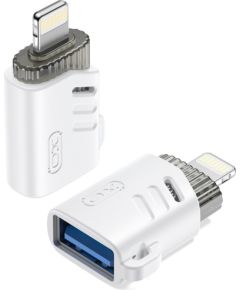 XO adapter USB-Lightning OTG, white (NB256A)