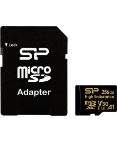 Silicon Power memory card microSDXC 256GB High Endurance + adapter