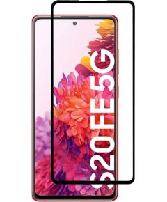 Fusion Full Glue 5D Tempered Glass Aizsargstikls Pilnam Ekrānam Samsung G780 Galaxy S20 FE Melns