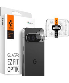 SPIGEN OPTIK.TR "EZ FIT" KAMERAS AIZSARGS 2 GAB. GOOGLE PIXEL 9 PRO CRYSTAL CLEAR