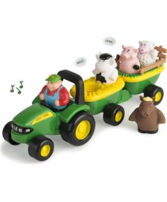 JOHN DEERE tractor playset with animals Animal Sounds Hayride, 42947/34908