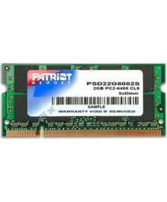 Patriot Memory DDR2 2GB CL5 PC2-6400 (800MHz) SODIMM memory module