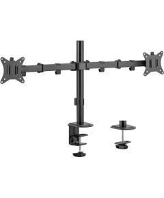 Maclean desk mount for 2 monitors, VESA 75x75 and 100x100, 17-32", 2x 9kg, MC-754N