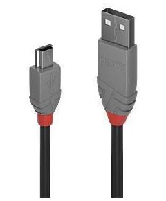 CABLE USB2 A TO MINI-B 1M/ANTHRA 36722 LINDY