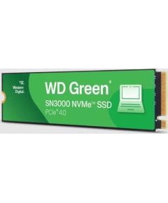 SSD WESTERN DIGITAL Green 2TB M.2 PCIe Gen4 NVMe Write speed 4200 MBytes/sec Read speed 5000 MBytes/sec 2.3mm TBW 250 TB WDS200T4G0E