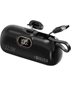 Forever MTB-100 Mini Power bank 22.5W Ārējās uzlādes Baterija 5000mAh USB-C