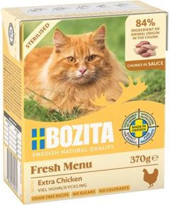 BOZITA Sterylised - Extra kurczak kawałki w sosie - mokra karma dla kota - 370g