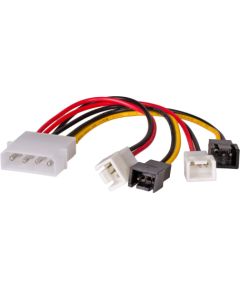 Adapter with cable Akyga AK-CA-34 Molex (m) | 2x 3 pin 12V (m) | 2x 3 pin 5V (m) 4x 15cm