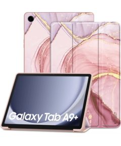 Tech-Protect SmartCase futrālis Samsung Galaxy Tab A9+ 11" X210 | X215 | X216 - rozā marmors