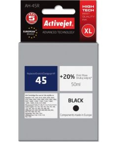 Activejet AH-45R Ink Cartridge (replacement for HP 45 51645A; Premium; 50 ml; black)