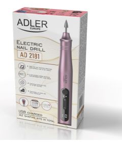 Adler AD 2181 Nail milling machine - 11-in-1 set Pink