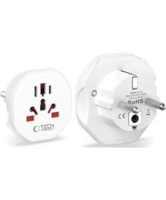 Tech-Protect travel adapter Universal EU, white