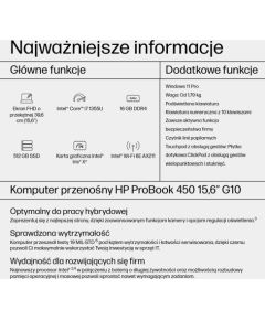 HP ProBook 450 G10 i7-1355U 15,6"FHD AG IPS 16GB SSD512 IrisXe ALU 51Wh W11Pro 3Y OnSite