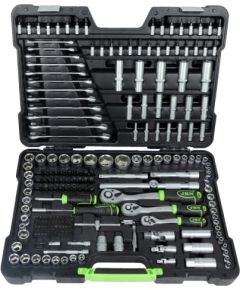 Instrumentu komplekts ar seškanšu muciņām 1/4"+3/8"+1/2" + torx, 216gab., JBM