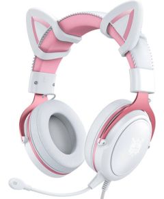 ONIKUMA X10 White/Pink/Cat Ears Gaming Headphones