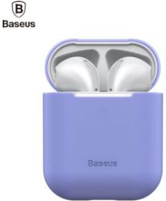 Baseus Apple  Silica Series Ultra-thin Silicone Protector Case for Airpods 1 / 2 Violet