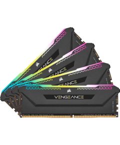 Corsair DDR4 - 32 GB -3600 - CL - 18 - Quad-Kit, RAM (black, CMH32GX4M4D3600C18, Vengeance RGB PRO SL)