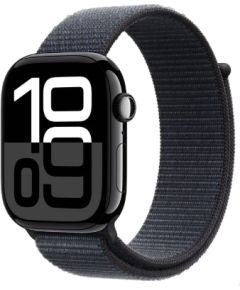 Apple Watch Series 10 Viedpulkstenis 42 mm / GPS / Jet Black Aluminum / Ink Sport Loop