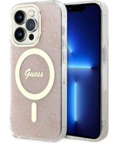 Guess GUHMP14LH4STP iPhone 14 Pro 6.1" różowy|pink hardcase 4G MagSafe