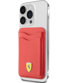 Ferrari Wallet Card Slot FEWCMRSIR czerwony|red MagSafe Leather 2023 Collection