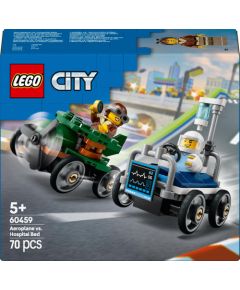 Lego City Zestaw wyścigówek: samolot kontra łóżko szpitalne (60459)