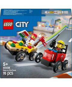 Lego City Zestaw wyścigówek: pizza kontra wóz strażacki (60458)