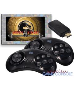 GameBox Y2SG 16bit Retro spēļu Hdmi stick konsole ar Sega spēlēm x2 bezvadu kontrolleri Melns