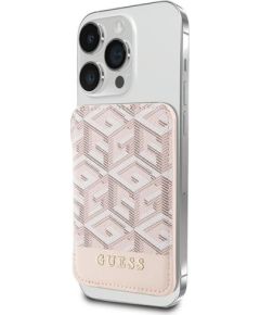 Guess Wallet Card Slot GUWMSHGCFSEP MagSafe GCube stripe różowy|pink