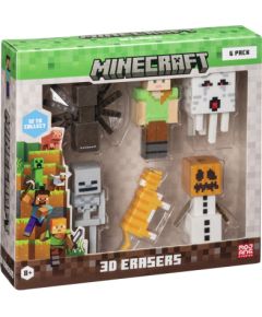 P.m.i. Kids World MINECRAFT 3D ERASERS - 6 PACK DELUXE BOX VER.B