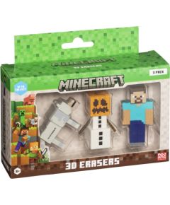 P.m.i. Kids World MINECRAFT 3D ERASERS - 3 PACK VER.B